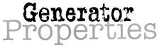 Generator Properties