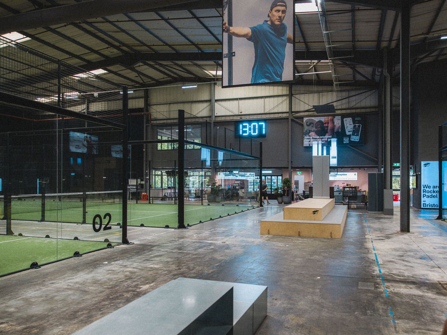 Indoor padel court